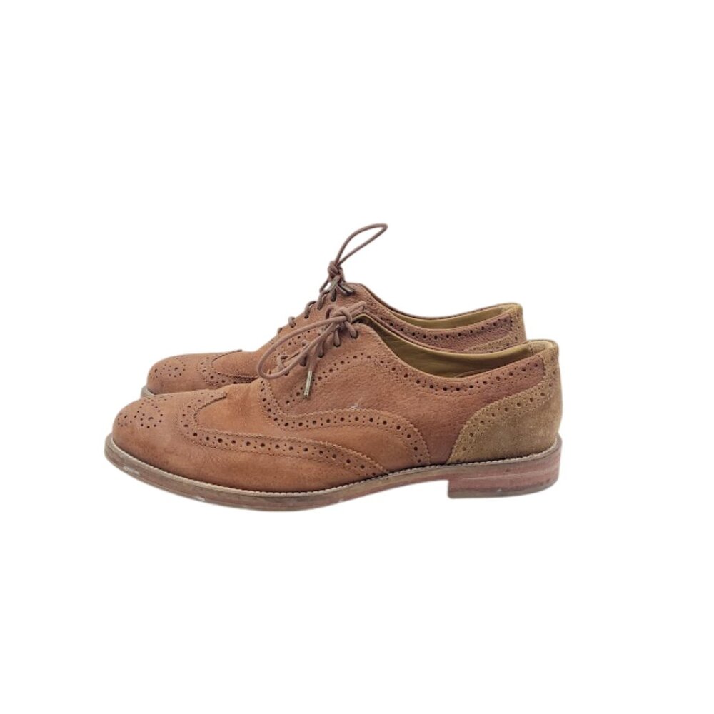 J.Shoes Men's Brown Charlie Plus Leather Lace‎ Up Dress Oxford Shoes Size 8.5